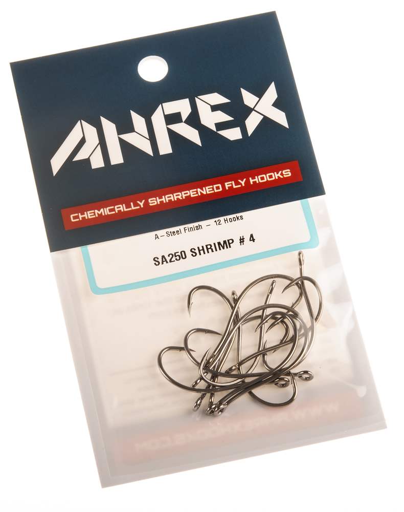 Ahrex Sa250 Sa Shrimp #8 Trout Fly Tying Hooks Wide Gap Perfect For Bonefish and Other Species